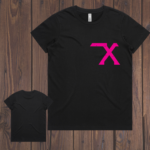 X Unisex Tee - Black/Pink