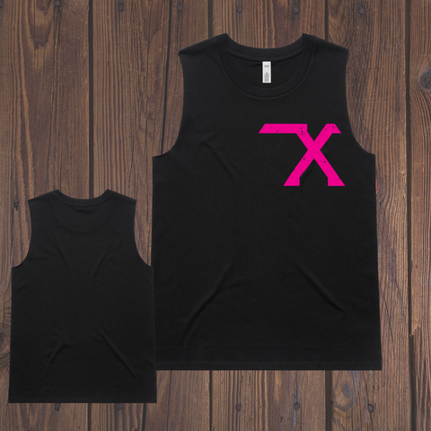 X Ladies Tank - Black/Pink